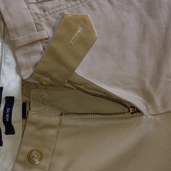 GAP Wide Leg Size4 Ankle Gapstretch Beige Women's Pants(above ankles) 97% Cotton - Picture 5 of 12